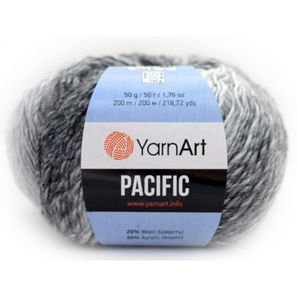 Yarn Art Pacific (300) SZARY